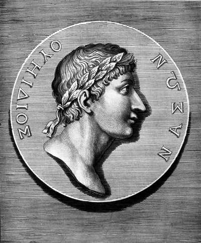 Ritratto di Ovidio in medaglione. Incisione del XIX secolo. Coll Maciet, Bibliothèque des Arts décoratifs, Parigi da Unknown artist