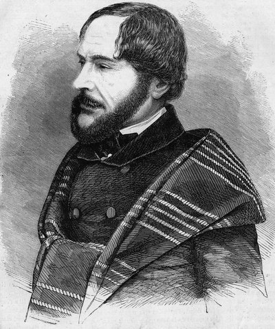 Ritratto di PHILARETE CHASLE (1798-1873) critico e uomo di lettere francese. Incisione del 1873 da Unknown artist