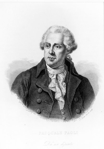 Ritratto di Pasquale o Pascal Paoli (1725 - 1807), Patriota corso da Unknown artist