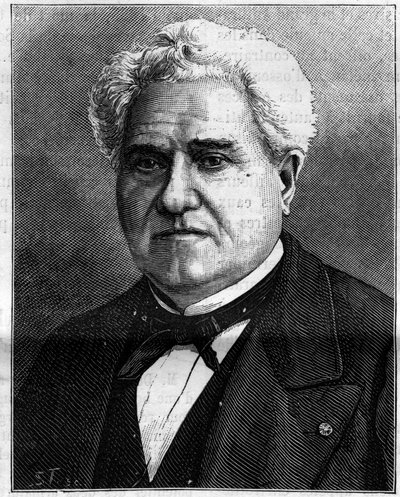 Ritratto di Paul Gervais (1816-1879), zoologo e paleontologo francese. Incisione in 