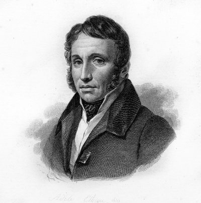 Ritratto di Paul Louis Courier, pamphlettista ed epistolario francese (1772-1825), incisione del XIX secolo da Unknown artist