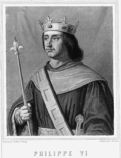 Ritratto di Filippo VI di Valois (1294-1350), Re di Francia - in 