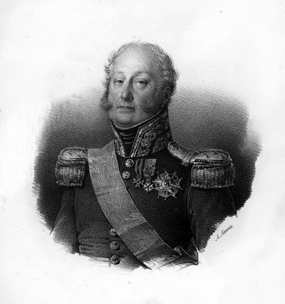 Ritratto di Pierre Claude, Conte Pajot, detto Pajol (1772-1844), generale francese, incisione del XIX secolo da Unknown artist