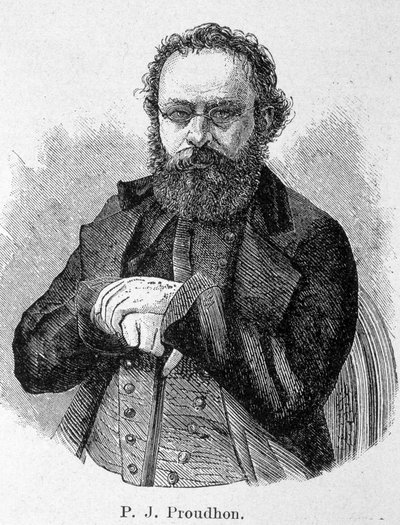 Ritratto di Pierre Joseph Proudhon (1809-1865), socialista francese da Unknown artist