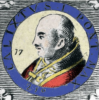 Ritratto di Papa Callisto I, papa nato nel 155 (Papa San Callisto) da Unknown artist