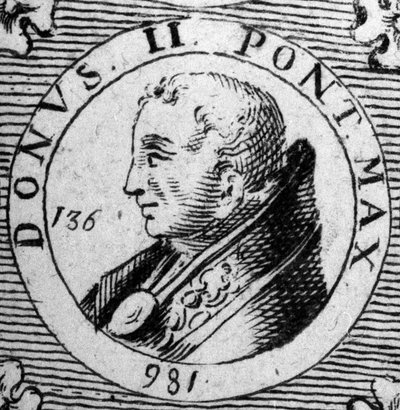 Ritratto di Papa Dono II (Papa 973) da Unknown artist