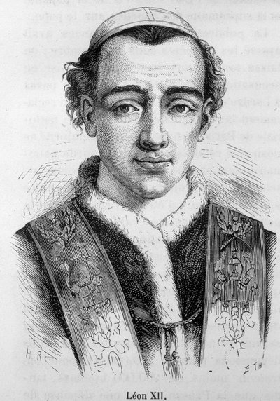 Ritratto di Papa Leone XII (Annibale della Genga Sermattei) (Papa dal 1823 al 1829). da Unknown artist