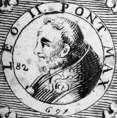 Ritratto di Papa Leone II da Unknown artist
