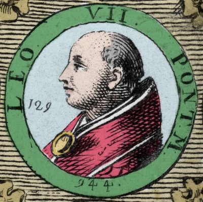Ritratto di Papa Leone VII, papa dal 936 al 939 da Unknown artist