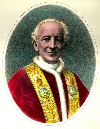Ritratto di Papa Leone XIII eletto nel 1878 e morto nel 1903. da Unknown artist