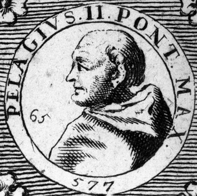 Ritratto di Papa Pelagio II (520-590) da Unknown artist