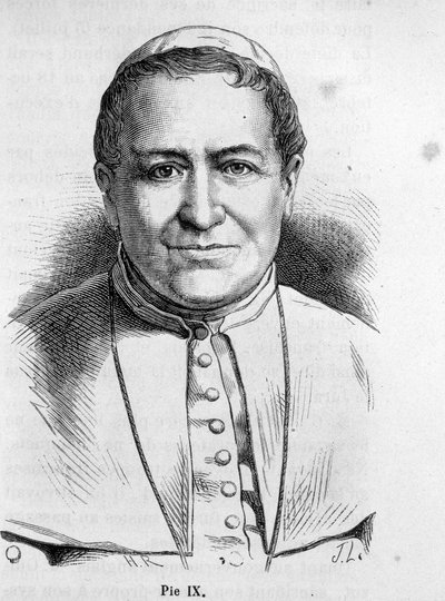 Ritratto di Papa Pio IX (1792 - 1878). da Unknown artist