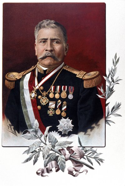 Ritratto di Porfirio Diaz, generale e statista messicano da Unknown artist