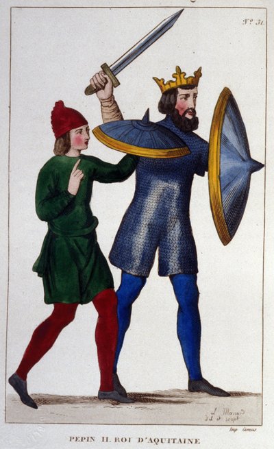 Ritratto di Pipino II (823 - 864), Re d