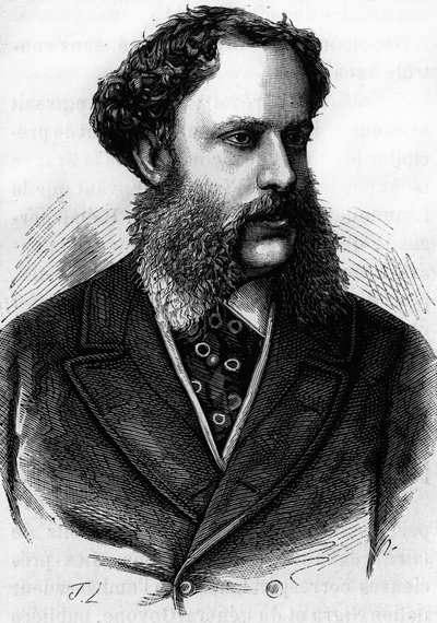Ritratto del Principe Richard di Metternich-Winnebourg (Metternich Winnebourg) (1829 - 1895), ambasciatore austriaco a Parigi dal 1859. Incisione della fine del XIX secolo in 