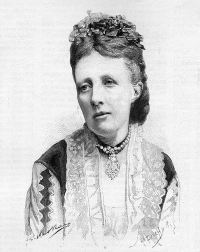 Ritratto della regina Sofia di Svezia e Norvegia nel 1888. da Unknown artist