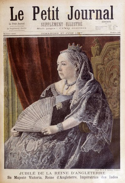 Ritratto della Regina Vittoria in occasione del suo giubileo - in "Le Petit Journal" del 27/06/1897 da Unknown artist