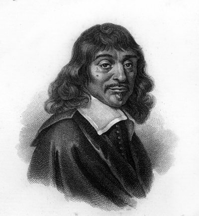 Ritratto di René Descartes, incisione del XIX secolo da Unknown artist