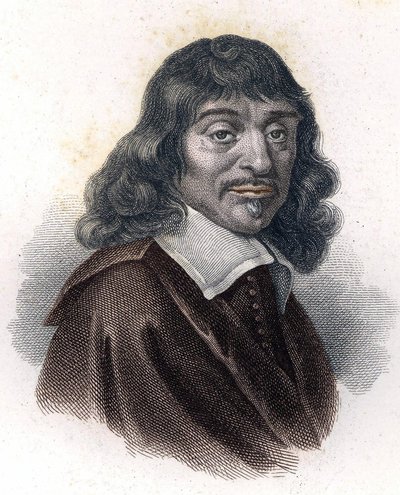 Ritratto di René Descartes, incisione XIX secolo da Unknown artist