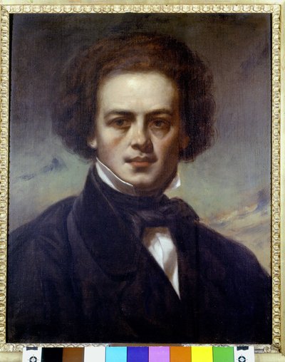 Ritratto di Robert Schumann, compositore tedesco. Dipinto anonimo intorno al 1840. Museo Teatrale alla Scala da Unknown artist