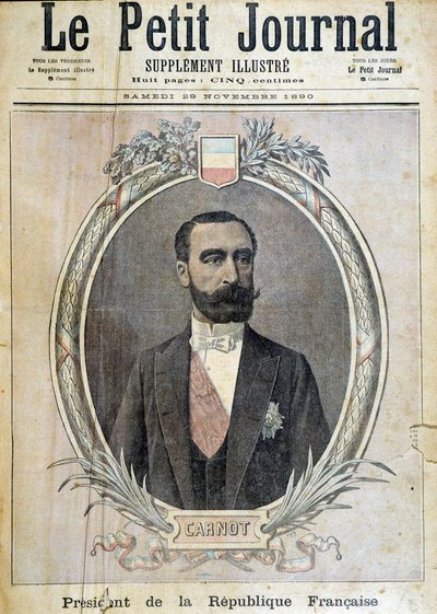 Ritratto di Sadi Carnot - copertina "Le Petit Journal" 29/11/1890 da Unknown artist