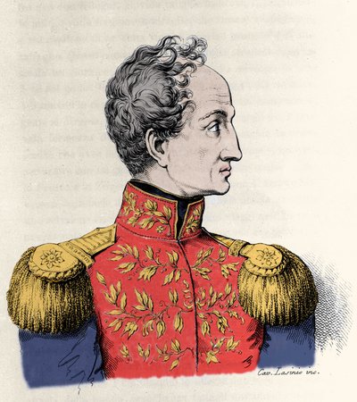 Ritratto di Simon Bolivar (1783-1830), generale e statista sudamericano da Unknown artist
