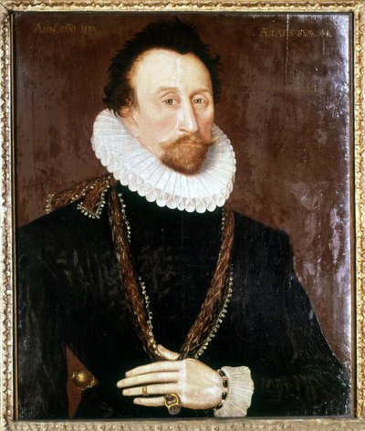 Ritratto di Sir John Hawkins (Hawkyns) (1532-1595), ammiraglio inglese da Unknown artist