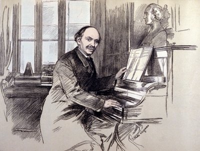 Ritratto di Sir Julius BENEDICT (1804-1885). Era un compositore e direttore d