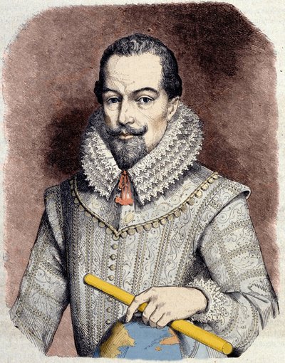 Ritratto di Sir Walter Raleigh (1552-1618), cortigiano, navigatore e scrittore inglese. da Unknown artist