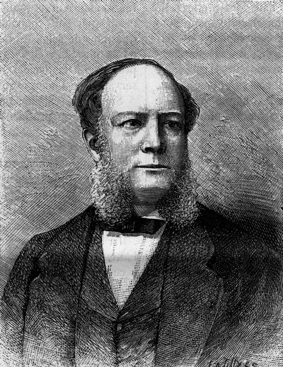 Ritratto di Sir William Siemens (Carl Wilhelm) (1823-1883), ingegnere e inventore inglese, creatore di processi per la fabbricazione dell