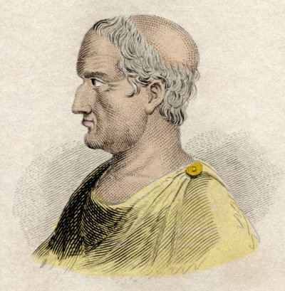 Ritratto di Solone, legislatore e poeta di Atene (ca. 640-ca. 588 a.C.). Incisione del XIX secolo da Unknown artist