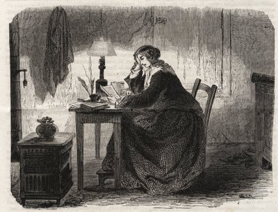 Ritratto di Sophie Germain (1776-1831) matematica francese (Ritratto di Marie-Sophie Germain matematica, fisica e filosofa francese) - incisione del 1860 da Unknown artist