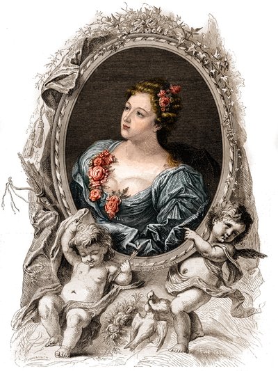 Ritratto di Teofano, imperatrice bizantina del X secolo. Incisione del XIX secolo da Unknown artist