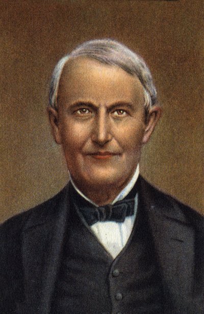Ritratto di Thomas Alva Edison, scienziato e inventore americano. da Unknown Artist