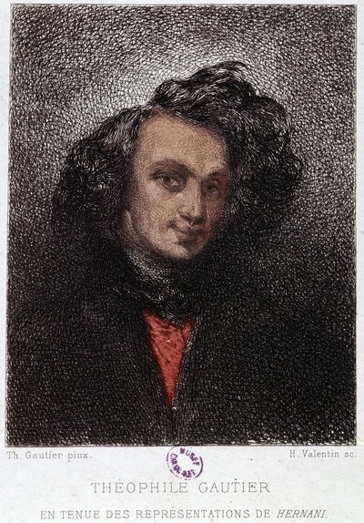 Ritratto di Théophile Gautier in Hernani di Victor Hugo. XIX secolo da Unknown artist