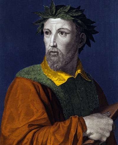 Ritratto di Torquato Tasso, detto in francese Le Mupe (1544-1595), poeta italiano, incisione XIX secolo da Unknown artist
