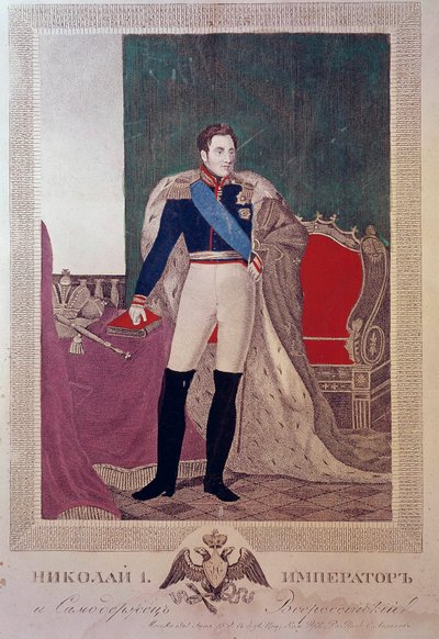 Ritratto dello Zar Nicola I da Unknown artist
