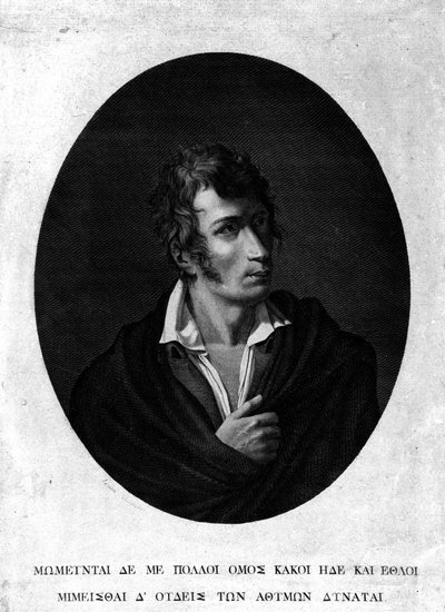 Ritratto di Ugo Foscolo (1778 - 1827) da Unknown artist
