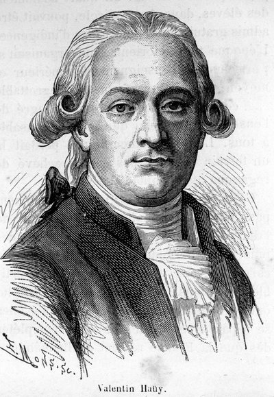 Ritratto di Valentin Hauy, pedagogo francese (1745-1822), si dedicò all