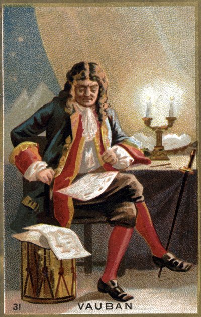 Ritratto di Vauban (1633 - 1707), Maresciallo di Francia e ingegnere militare (cromolitografia del XIX secolo) da Unknown artist