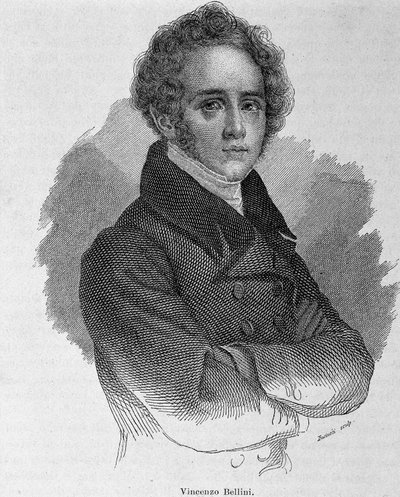 Ritratto di Vincenzo Bellini (1801 - 1835), compositore italiano da Unknown artist