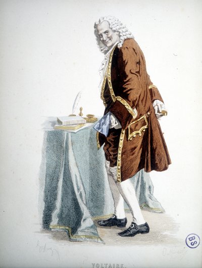 Ritratto di Voltaire - incisione da Unknown artist