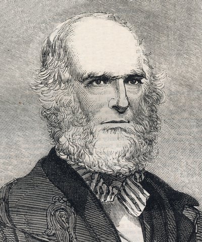 Ritratto di William Cullen Bryant (1794-1878), poeta americano. Incisione in "The Illustrated London News" del 23 gennaio 1858. da Unknown artist