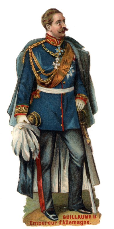 Ritratto di Guglielmo II Imperatore di Germania (1859-1941). Cromolitografia di fine XIX secolo. Collezione privata da Unknown artist