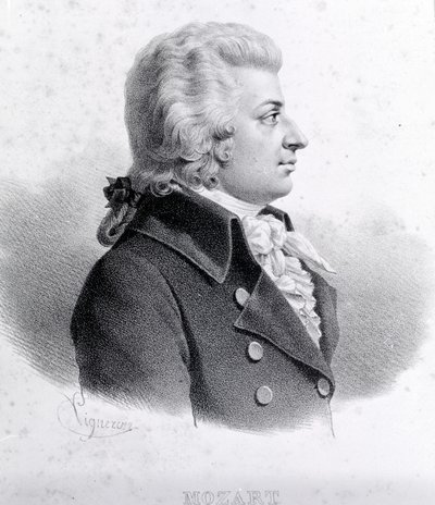 Ritratto di Wolfgang Amadeus Mozart (1756 - 1791). da Unknown artist