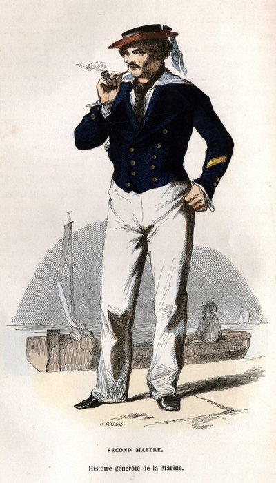 Ritratto di un secondo maestro. In "Histoire générale de la marine" di Van Tenac da Unknown artist