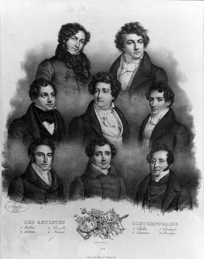 Ritratto di diversi cantanti d