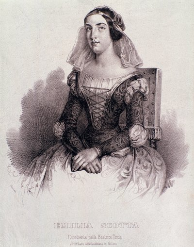 Ritratto della cantante Emilia Scotta nell