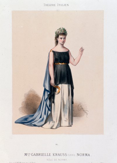 Ritratto della cantante Gabrielle Krauss nell
