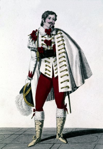 Ritratto del tenore Louis Antoine Ponchard (1787 - 1866) nel ruolo del Conte di Lisberg in 